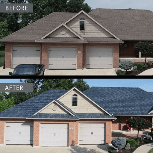 Roof Replacement Before and After